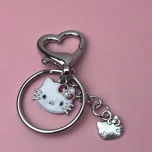 Hello Kitty Silver Keychain